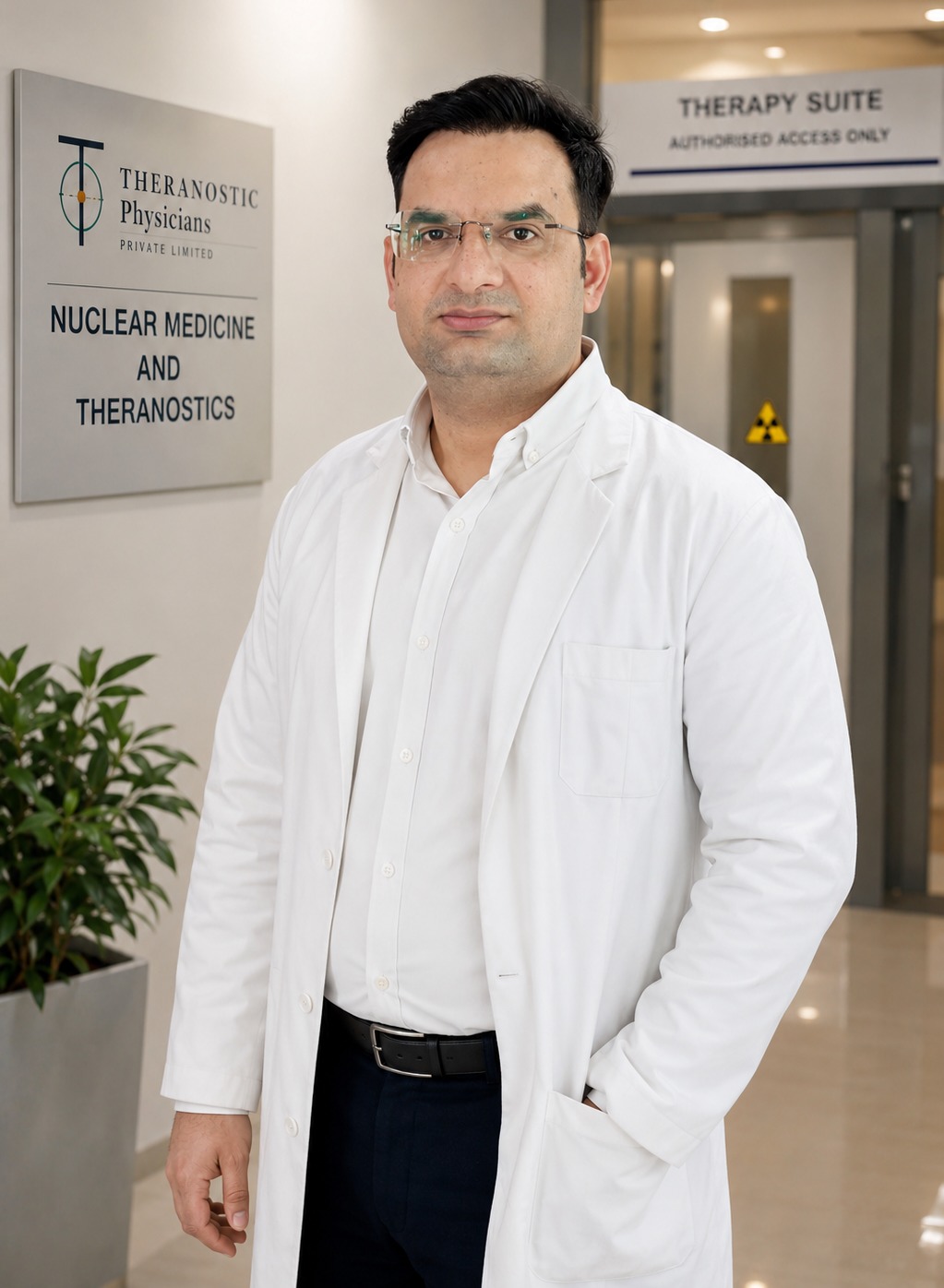 Dr. Dharmender Malik, nuclear medicine physician involved in radionuclide therapy and dosimetry at FMRI Gurugram.